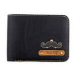 Personalized Leather Men’s Wallet – Black