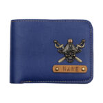Personalized Leather Men’s Wallet – Dark Blue
