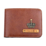 Personalized Leather Men’s Wallet – Light brown