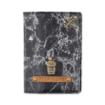 Personalized Passport Cover – Black Marble