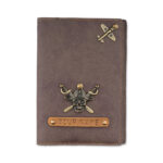 Personalized Passport Cover – Grey Brown
